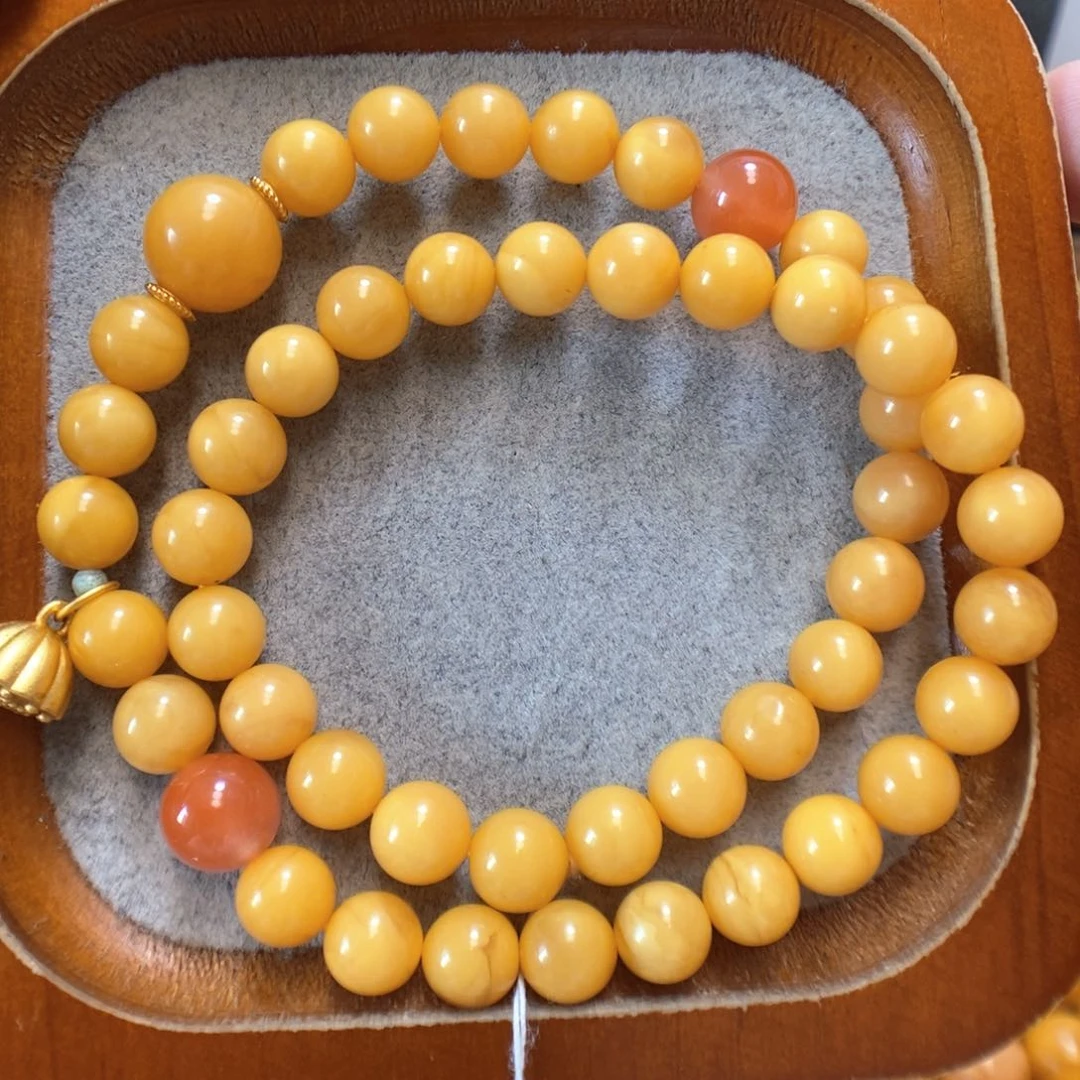 未镶嵌蜜蜡手串蜜蜡手串