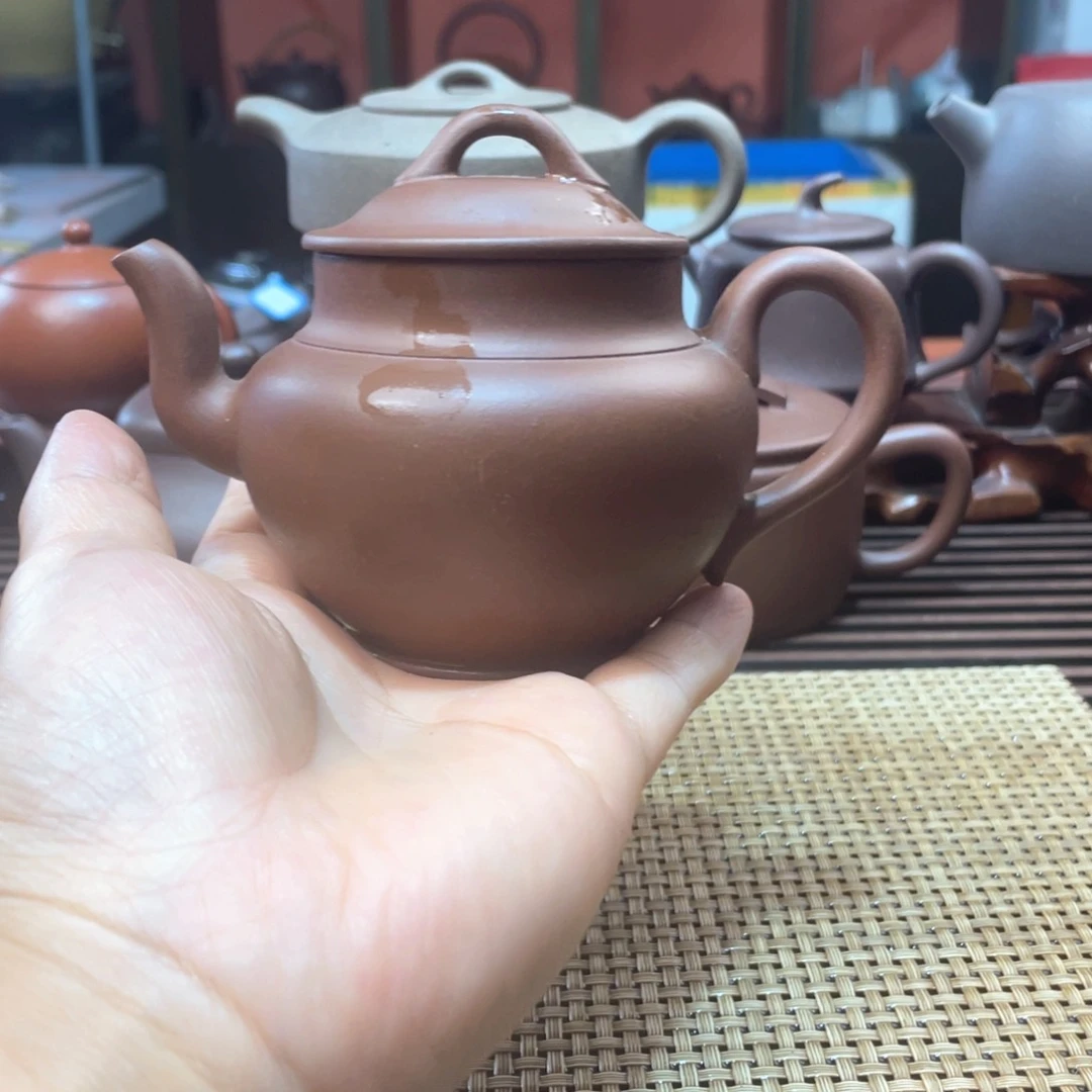 茶壶紫砂紫泥宫灯壶