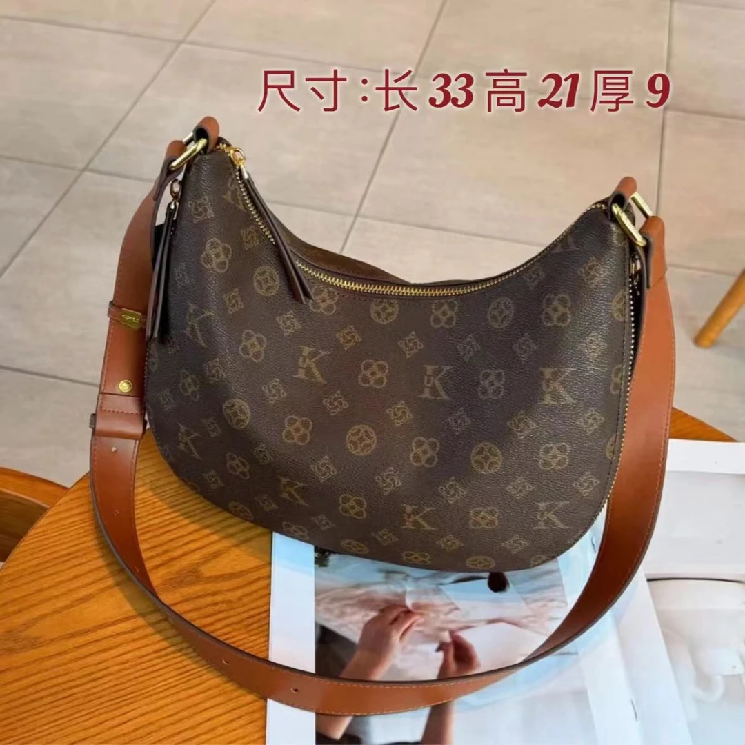 单肩耐磨中性风圆形斜挎包经典豌豆包女士轻奢时尚休闲#96777