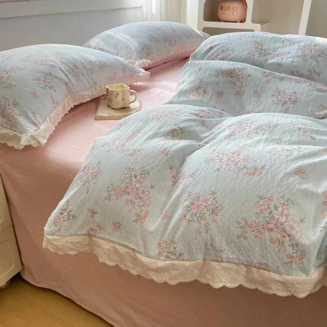 初夏意大利Dr.A类棉纱纱布双层纱四件套柔软亲肤床上用品