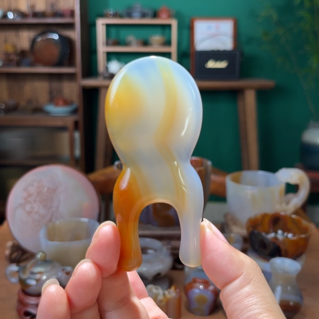 玛瑙/玉髓未镶嵌鼻刮