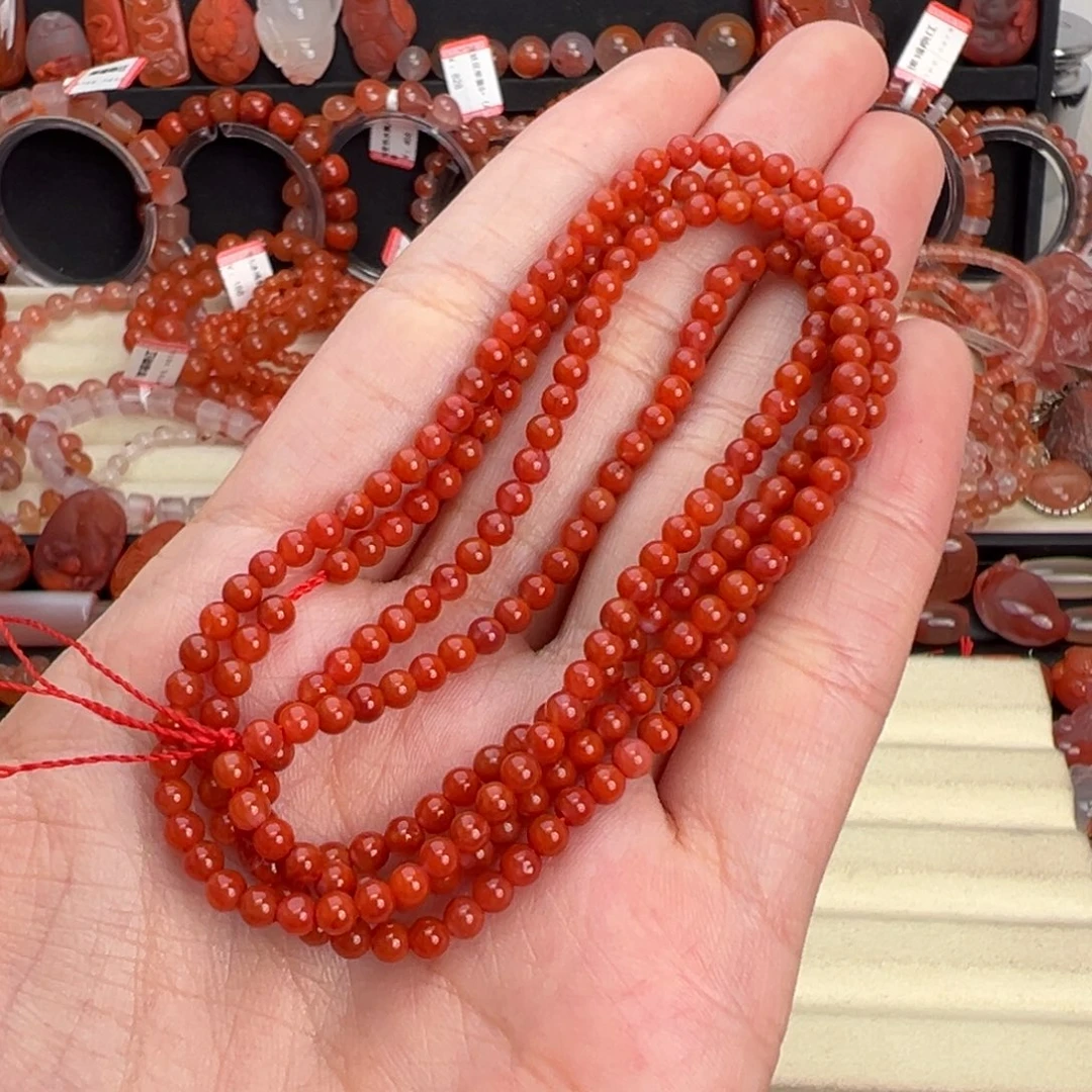 乐****南红玛瑙未镶嵌颈饰小米珠卡3+