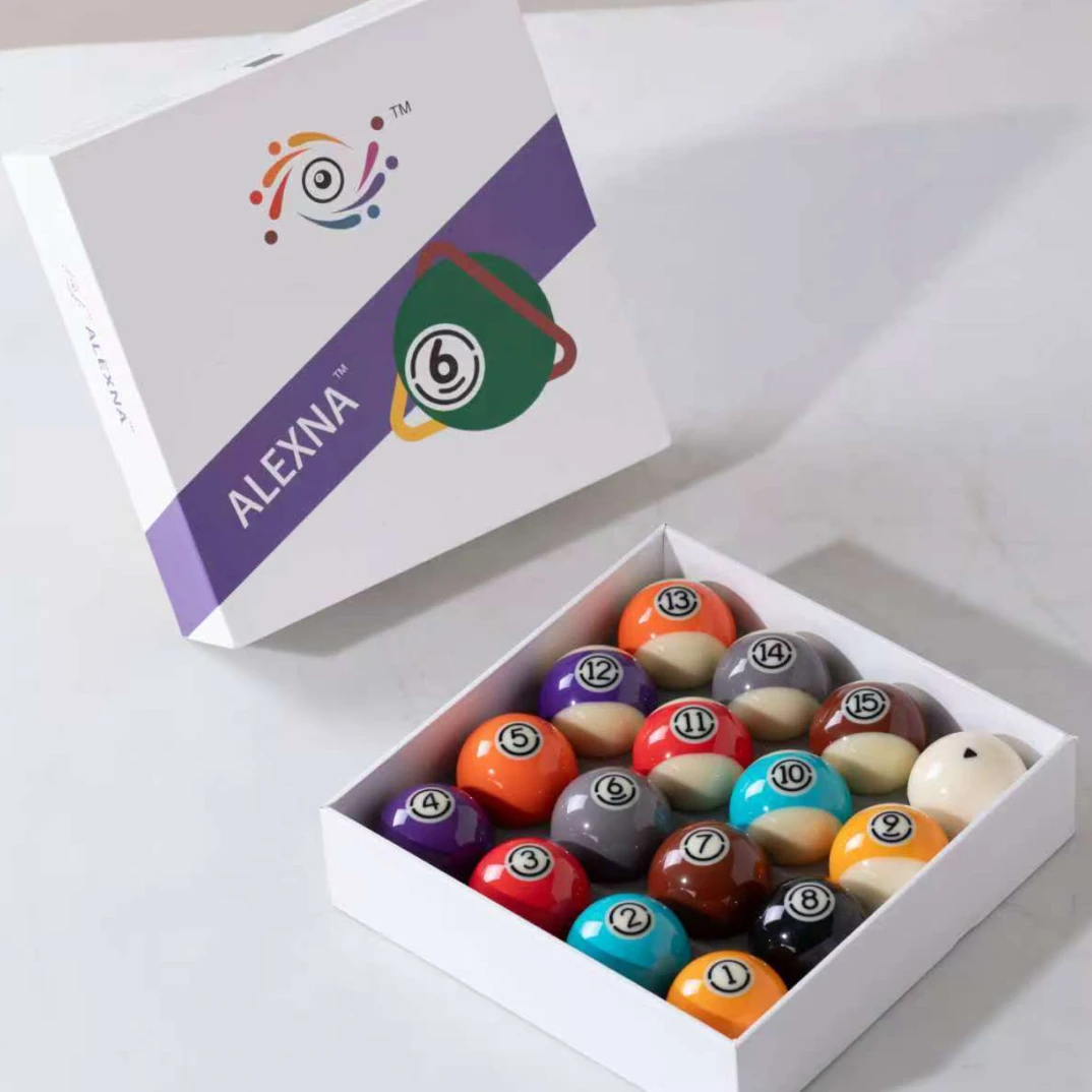 炫彩耀高质量台球子标准大号中式黑八美式十六彩桌球用品