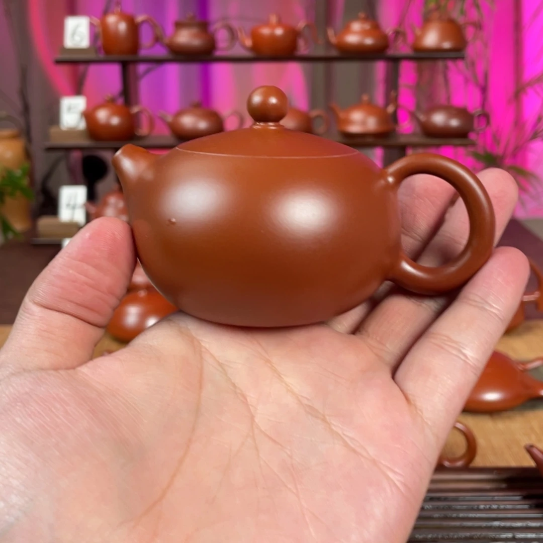 春***里茶壶紫砂精工超薄西施120cc