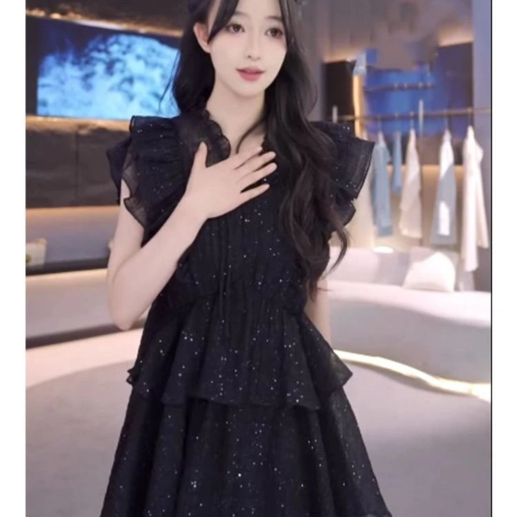 2025夏季时尚洋气小香风减龄显瘦高级感超好看黑色两件套装裤女夏