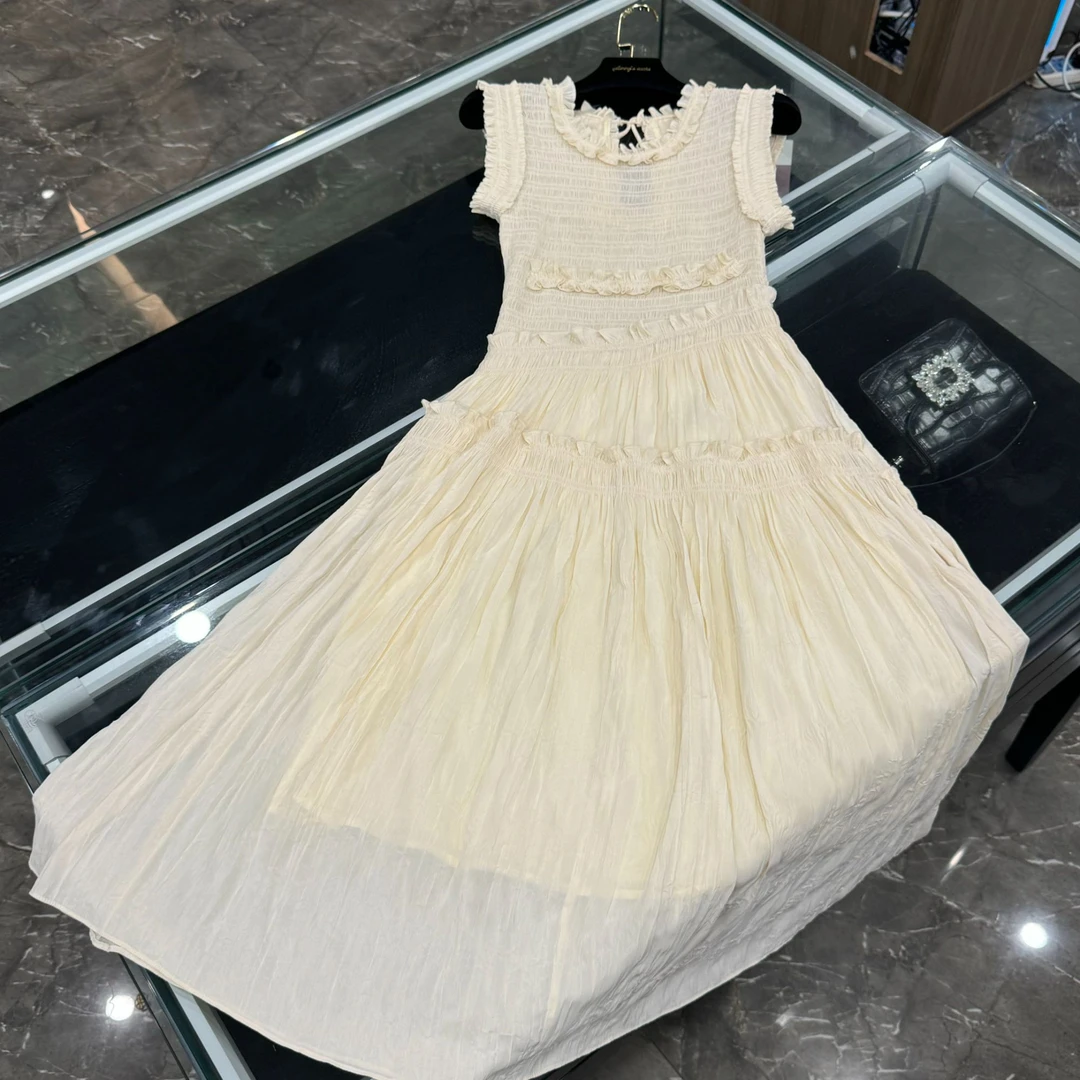 【白月光】法式精致不规则层次感设计连衣裙-088