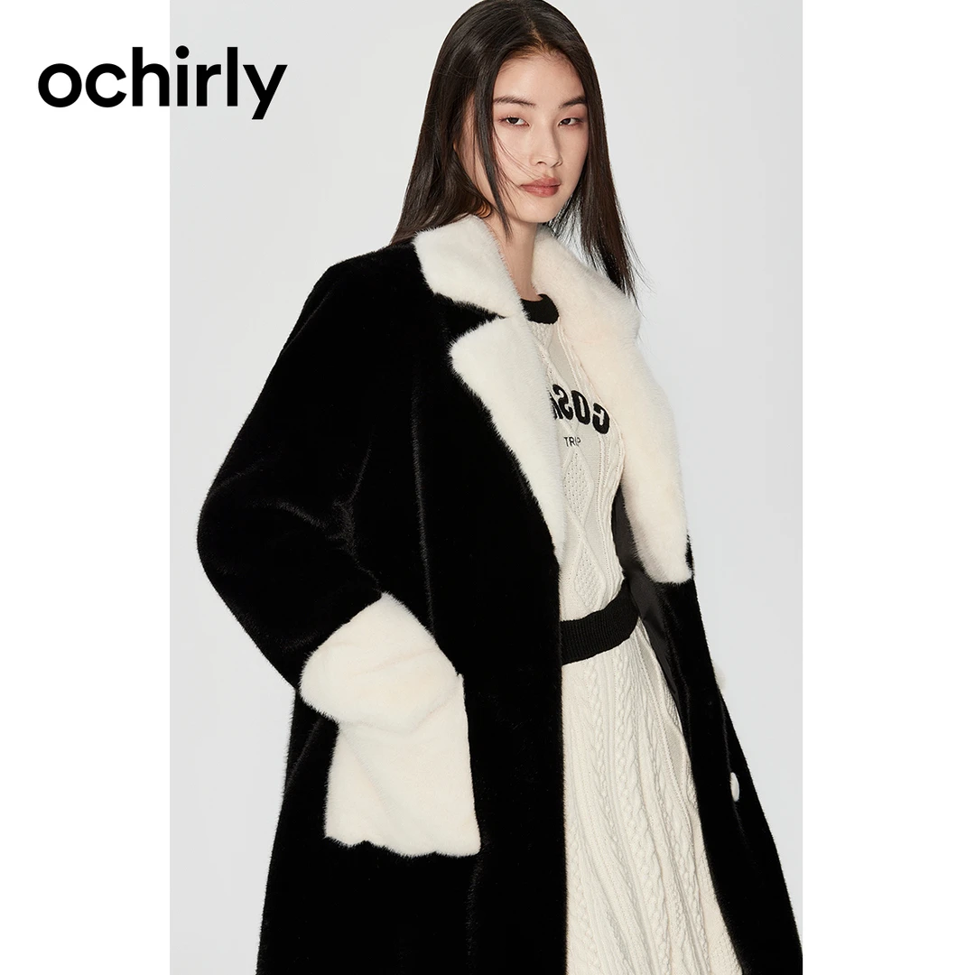 【诗语专属】ochirly欧时力 外套女冬装大衣时尚气质保暖