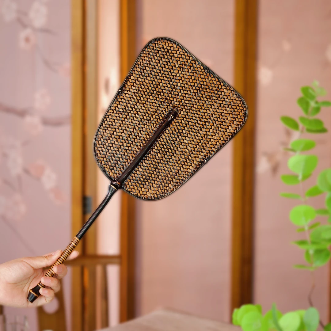 新款手工竹编筇竹芭蕉扇长柄古典便携夏季扇子复古扇中式风通用