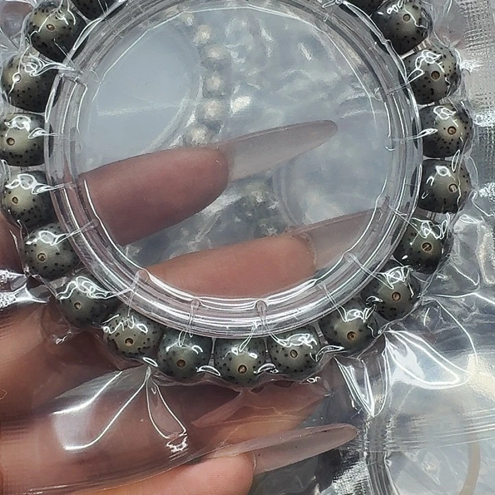 星月菩提手串545高端黑灰星月菩提10桶单圈