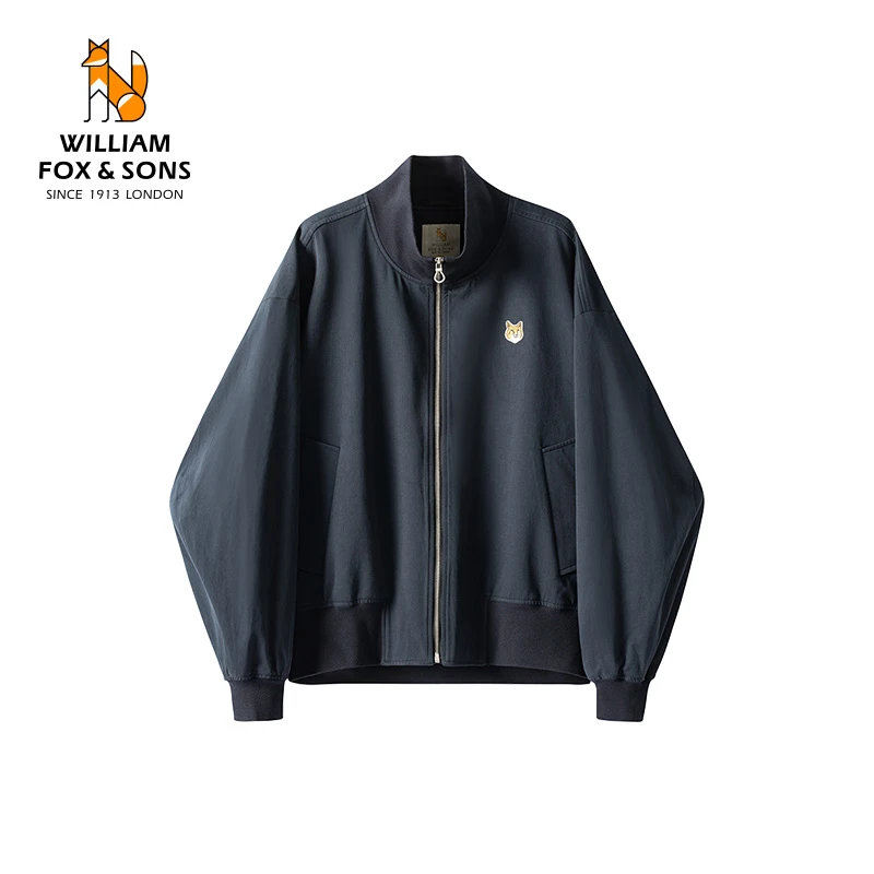 【专区3件7.5折】英国小狐狸秋季高密重磅梭织面料宽松廓形复古夹克