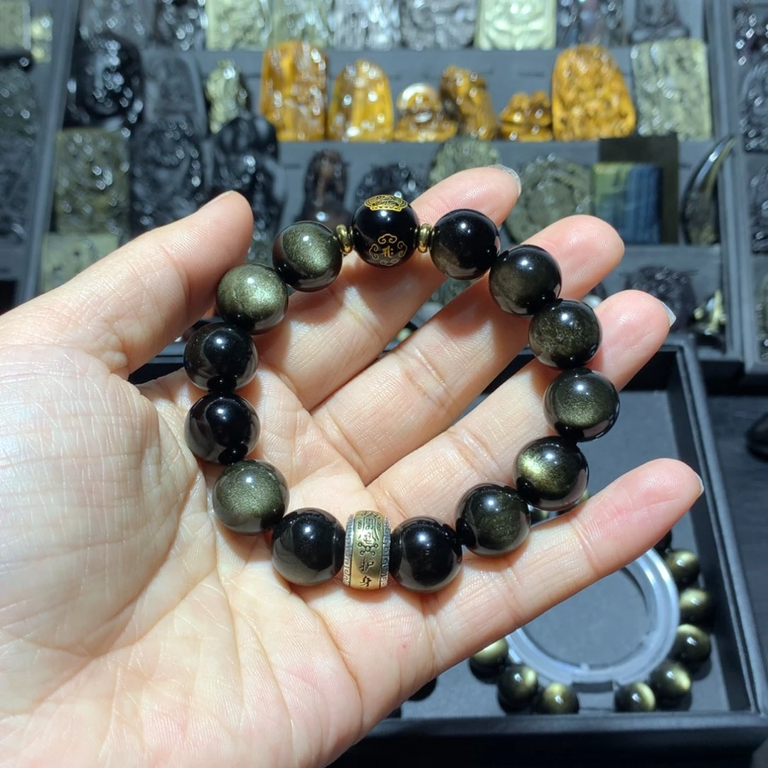 黑曜岩手链未镶嵌知***?