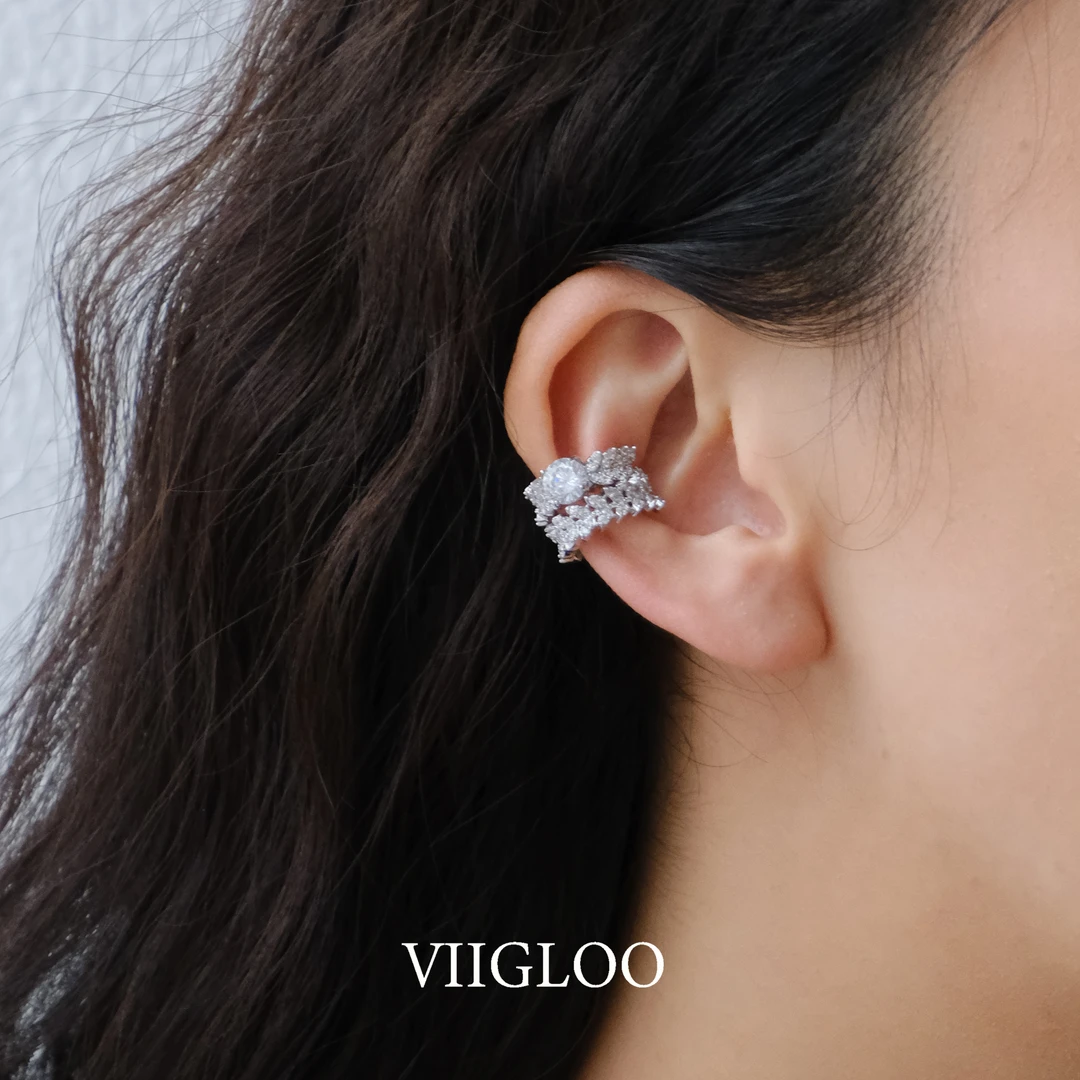 ⅦGLOO柒光｜穗语-轻奢气质小众简约单边超闪无耳洞耳骨夹