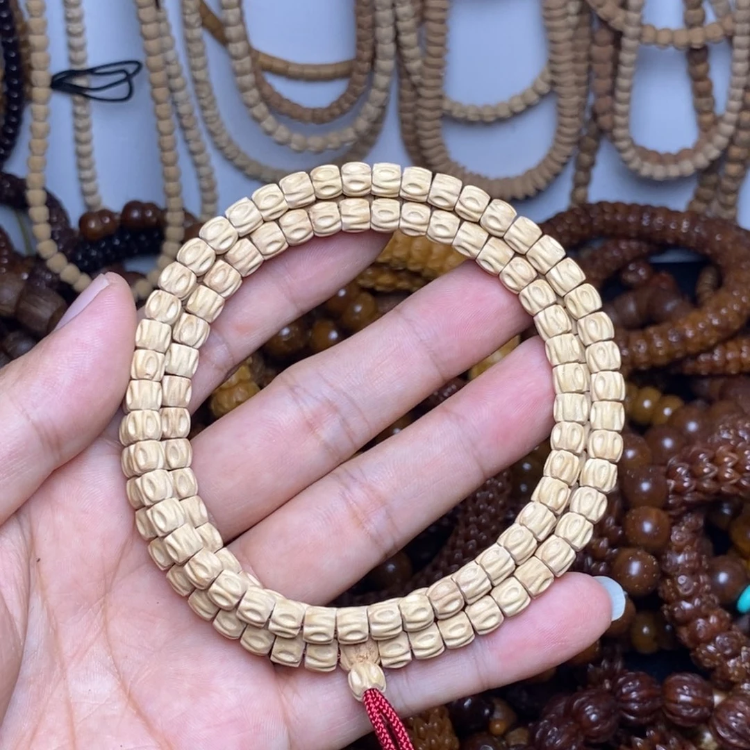 紫金鼠吊坠~百香籽雕刻顺纹鬼脸6尺寸