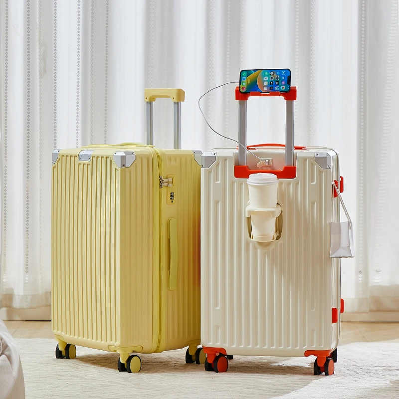 新款大容量20寸登机行李箱女防爆拉链拉杆箱三七分万向轮旅行箱男
