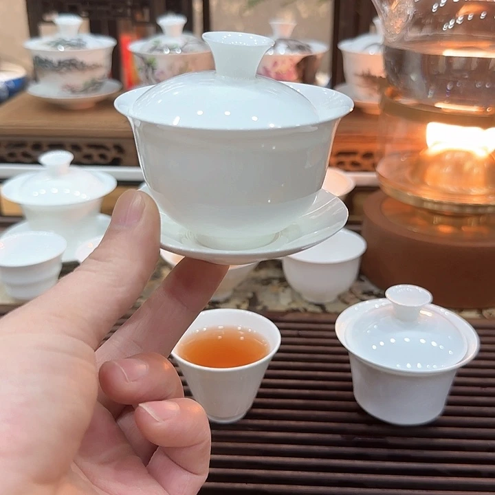 杯骨瓷130盖碗一个个的