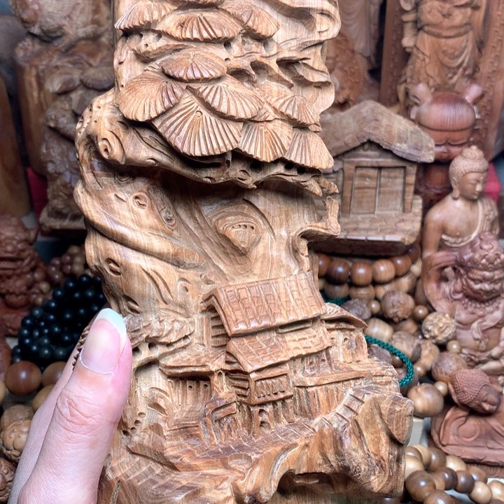 檀香木把件老山檀手工1080克