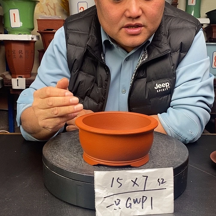 紫砂花盆货号一只GWP1