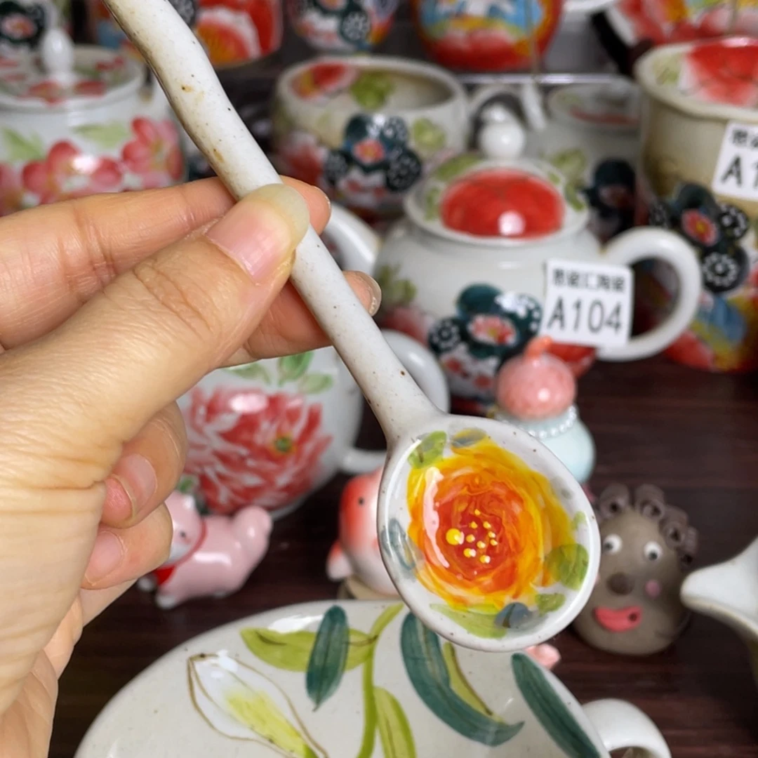 咖啡勺景德镇高温陶瓷88888