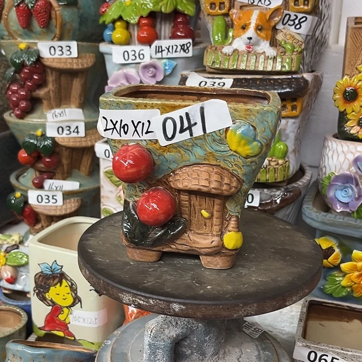 粗陶材质多肉花盆