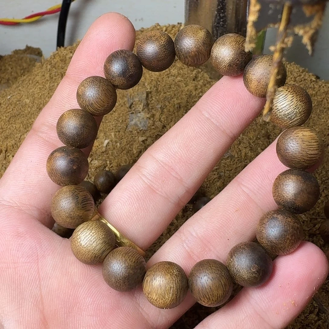 沉香手串绿奇楠沉香卡1.2规格单圈12克