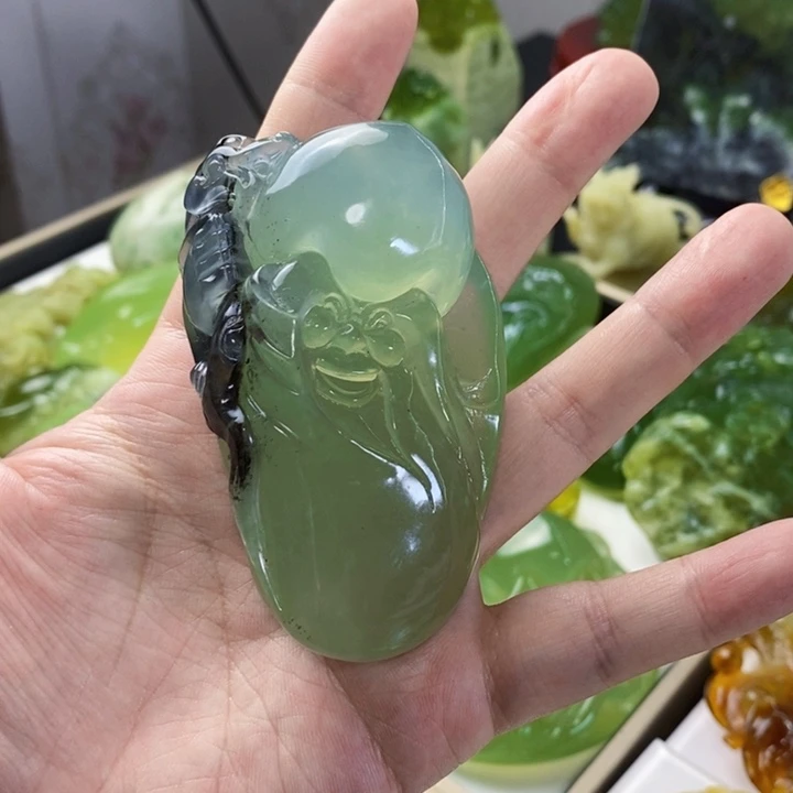 未镶嵌岫玉手把件
