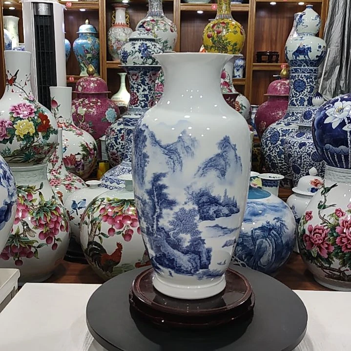 玖***天瓷片景德镇陶瓷青花瓶