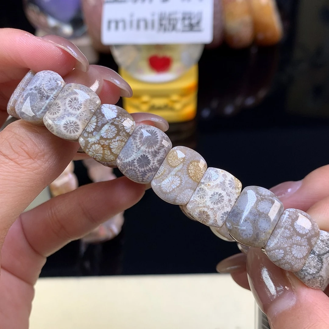 【闪购商品】颈饰未镶嵌硅化珊瑚（珊瑚玉）上新手牌（8号）