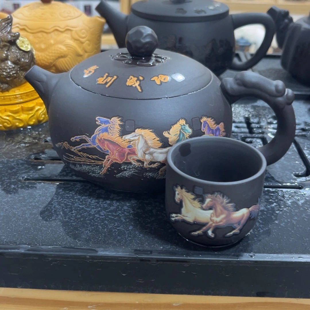 茶杯紫砂一壶6个客杯紫砂壶