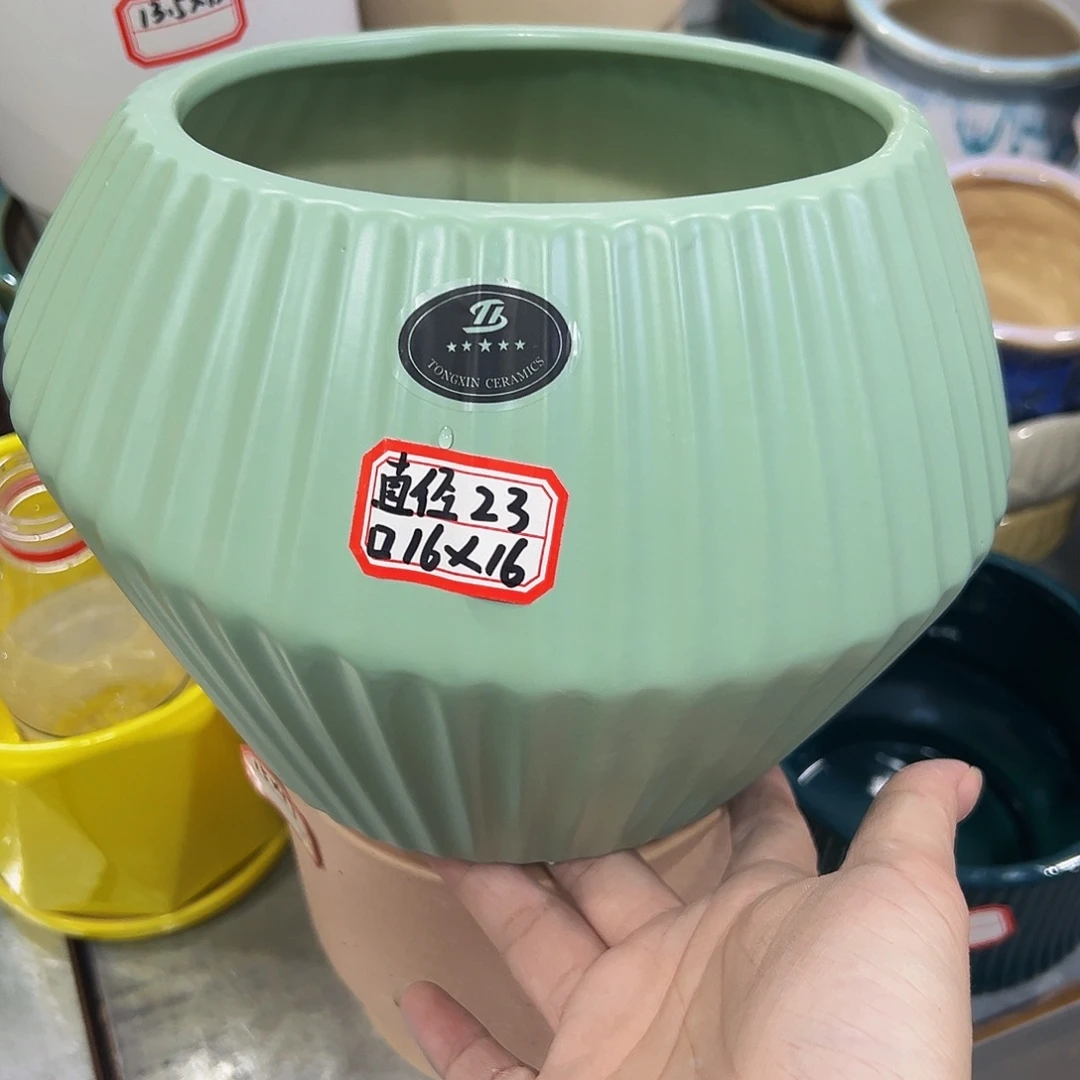 外贸尾单陶瓷花盆凑10米包邮