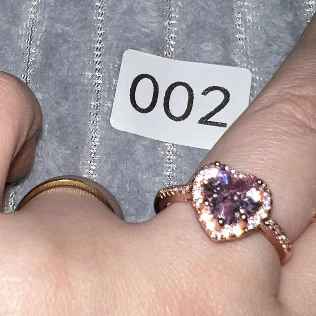 800银莫桑石戒指 气质甜美女指环原创设计色首饰可爱精致银戒轻奢