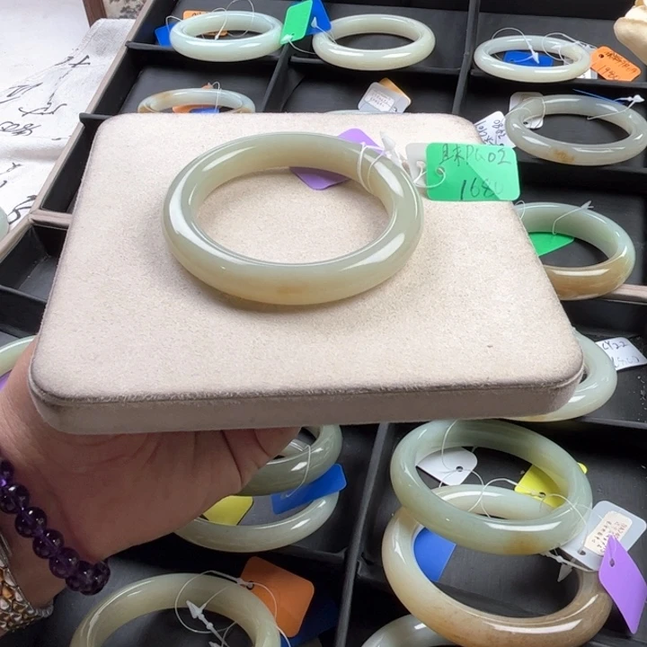 未镶嵌手镯和田玉玲珑美镯57.2