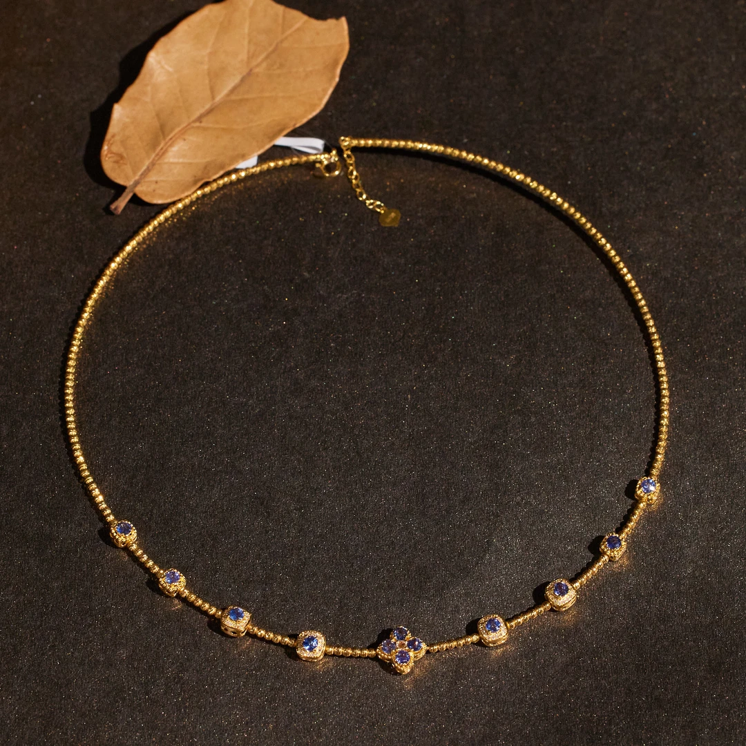 【玉峰珠宝丨安娜严选】蓝宝石项链18K金【S1182】多样性发一