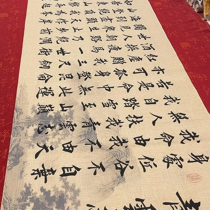 书法青云志堵金栋仿古山水宣纸180✖️48厘米左右