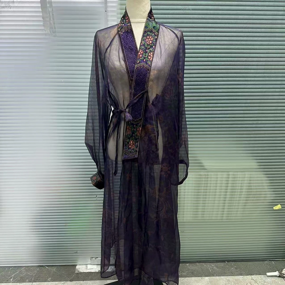 复古繁花刺绣长款外披25SS19D