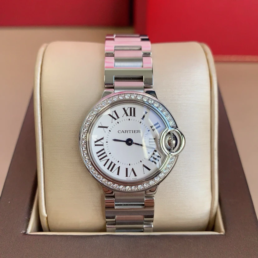 99新 Cartier/卡地亚 卡地亚原钻女表蓝气球自动机械二手奢侈品