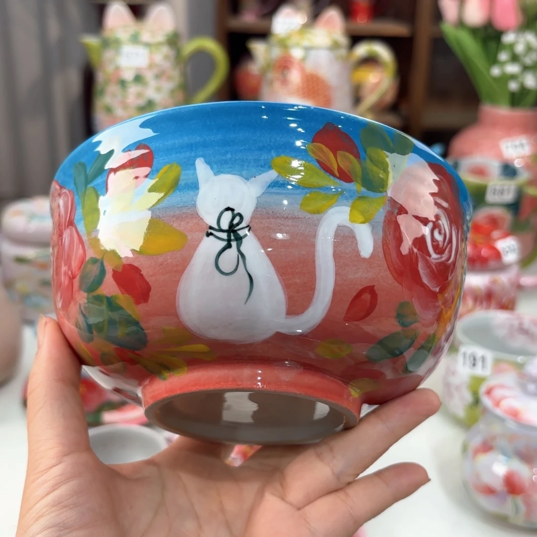 景德镇手绘高温釉下彩陶瓷茶具