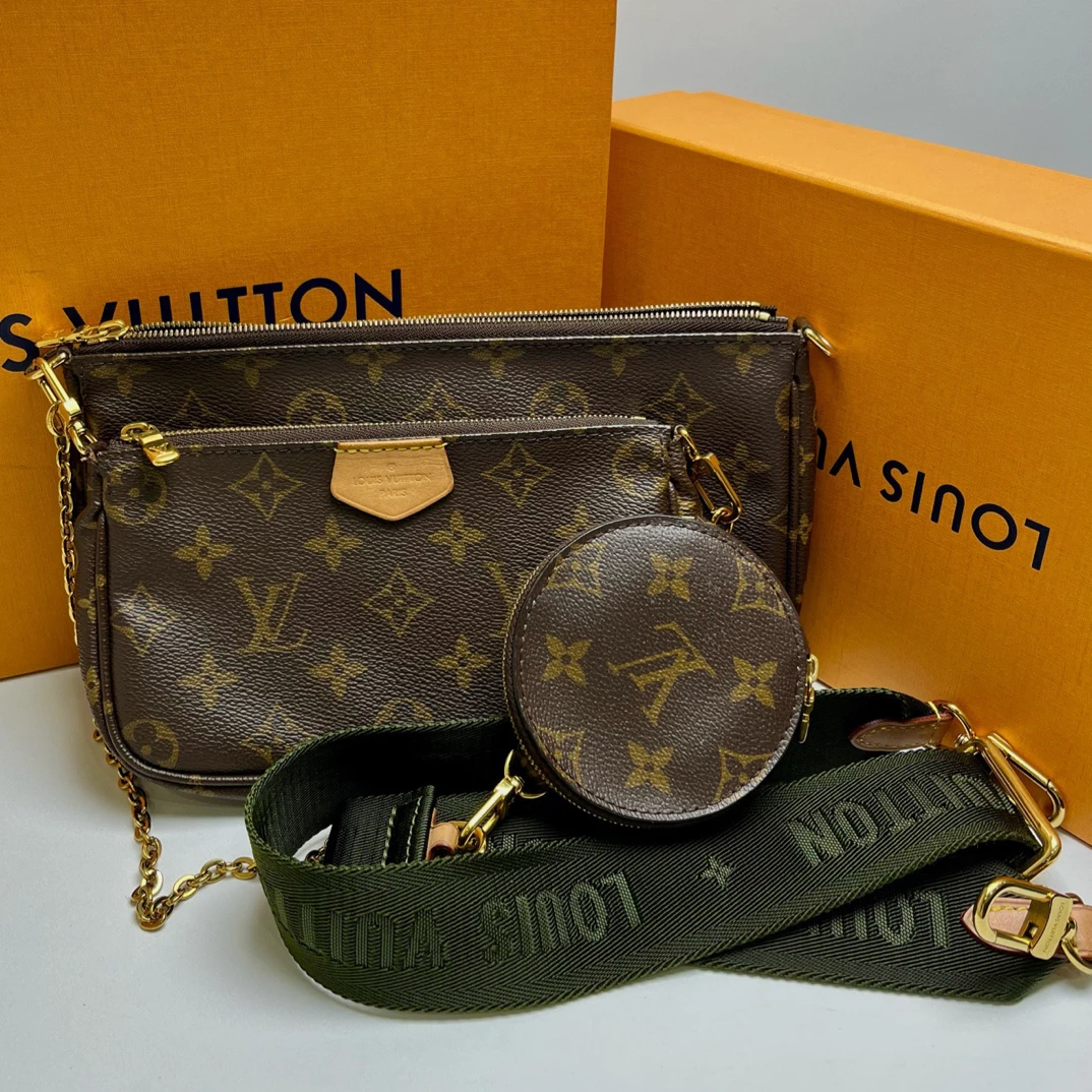 99新 LouisVuitton/路易威登 18091735 99新 五合一绿肩带斜跨包