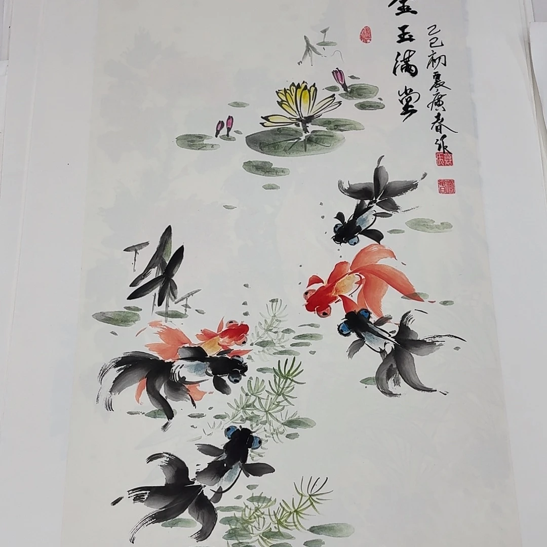 国画三尺花鸟一项