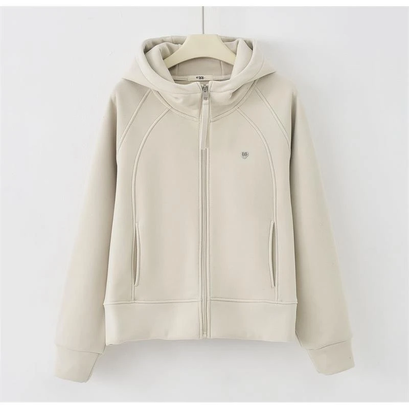 XIAOYOU-「拼接时尚」2025早春新款连帽百搭宽松洋气短外套HT-1713