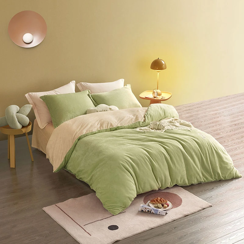 【平平安安老师专属】LOVO 牛来运转/桃人喜欢 法兰绒床品四件套