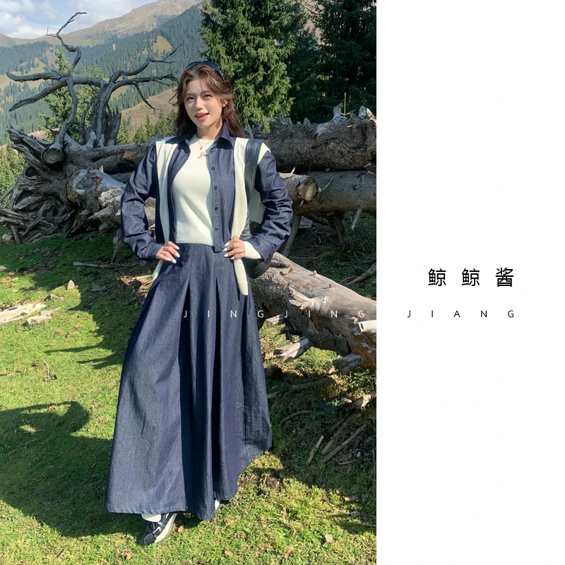 ZOZ鲸鲸酱【柔润格调】秋季新款高级感收腰气质时尚显瘦半身裙
