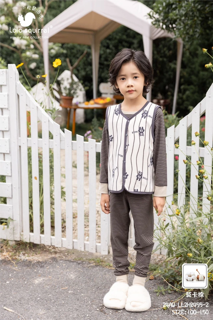 洛洛酷帅小熊双层保暖马甲LL2H2455-2