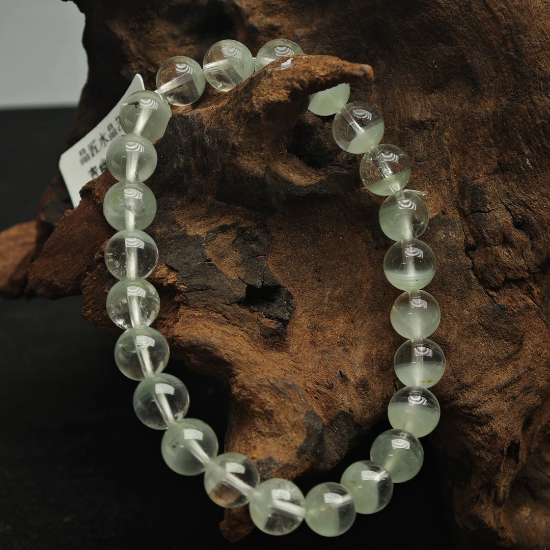 晶匠天然青幽灵手串7mm+多样性发一