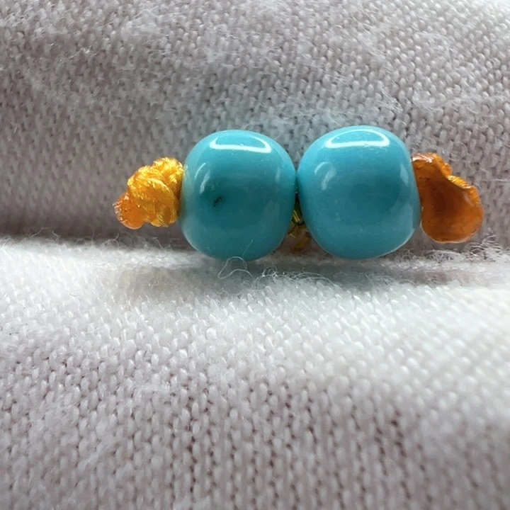 绿松石未镶嵌老型对珠5