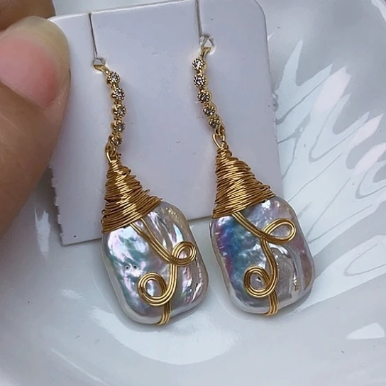 未镶嵌淡水珍珠耳饰