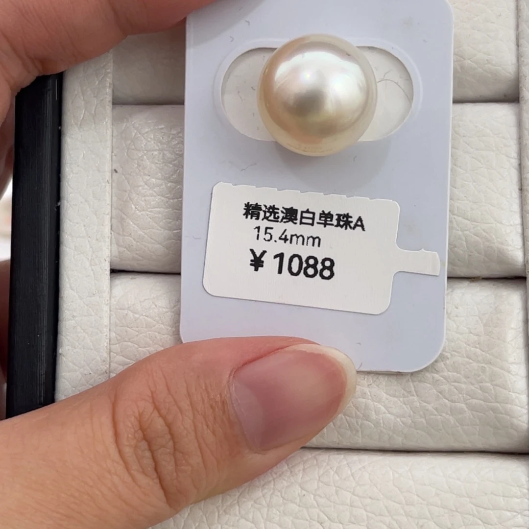 未镶嵌澳白单珠15-16mm海水珍珠