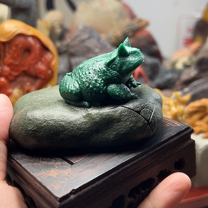广东石广东绿摆件