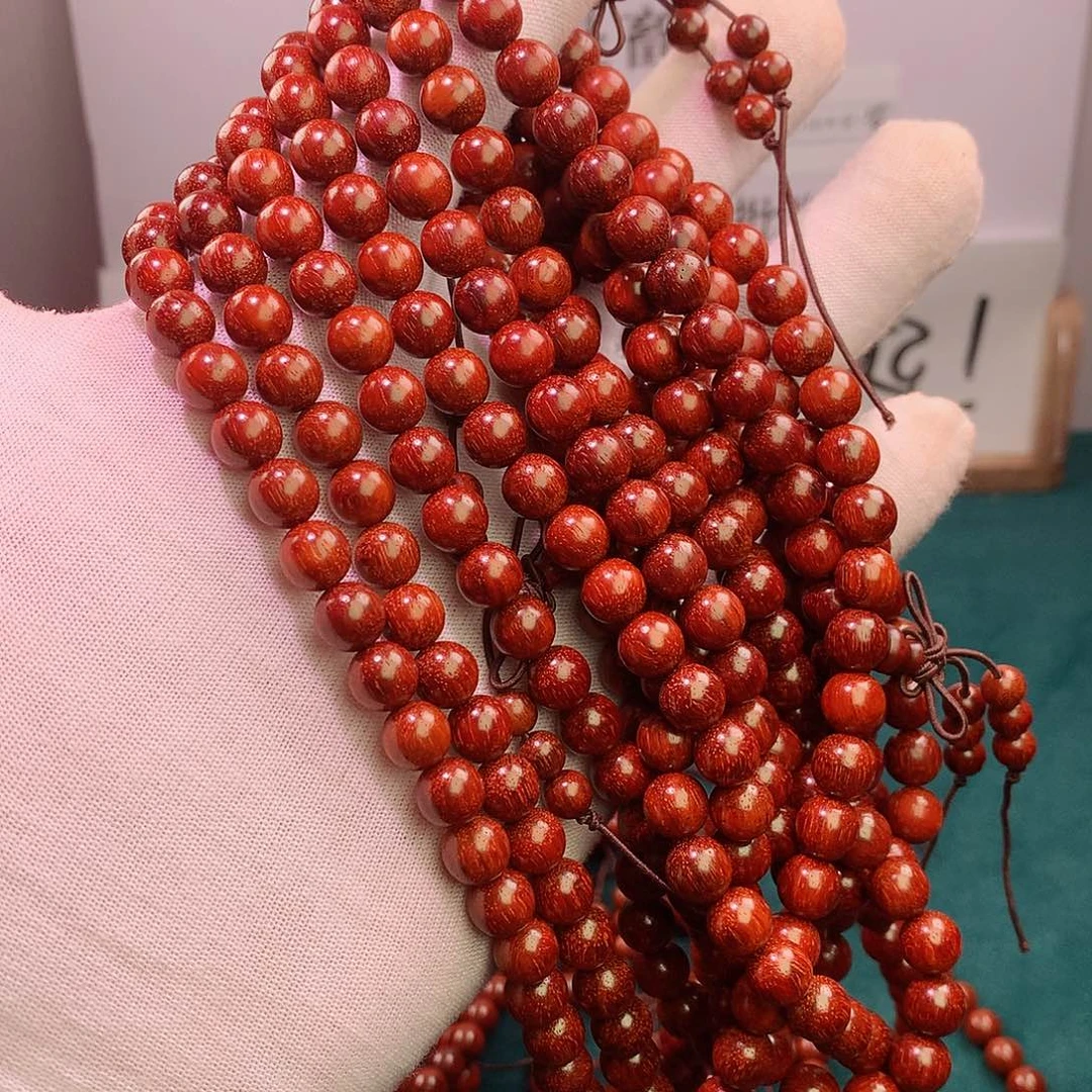 小叶紫檀手串/手链08原汁原味无胶无蜡108颗泥料