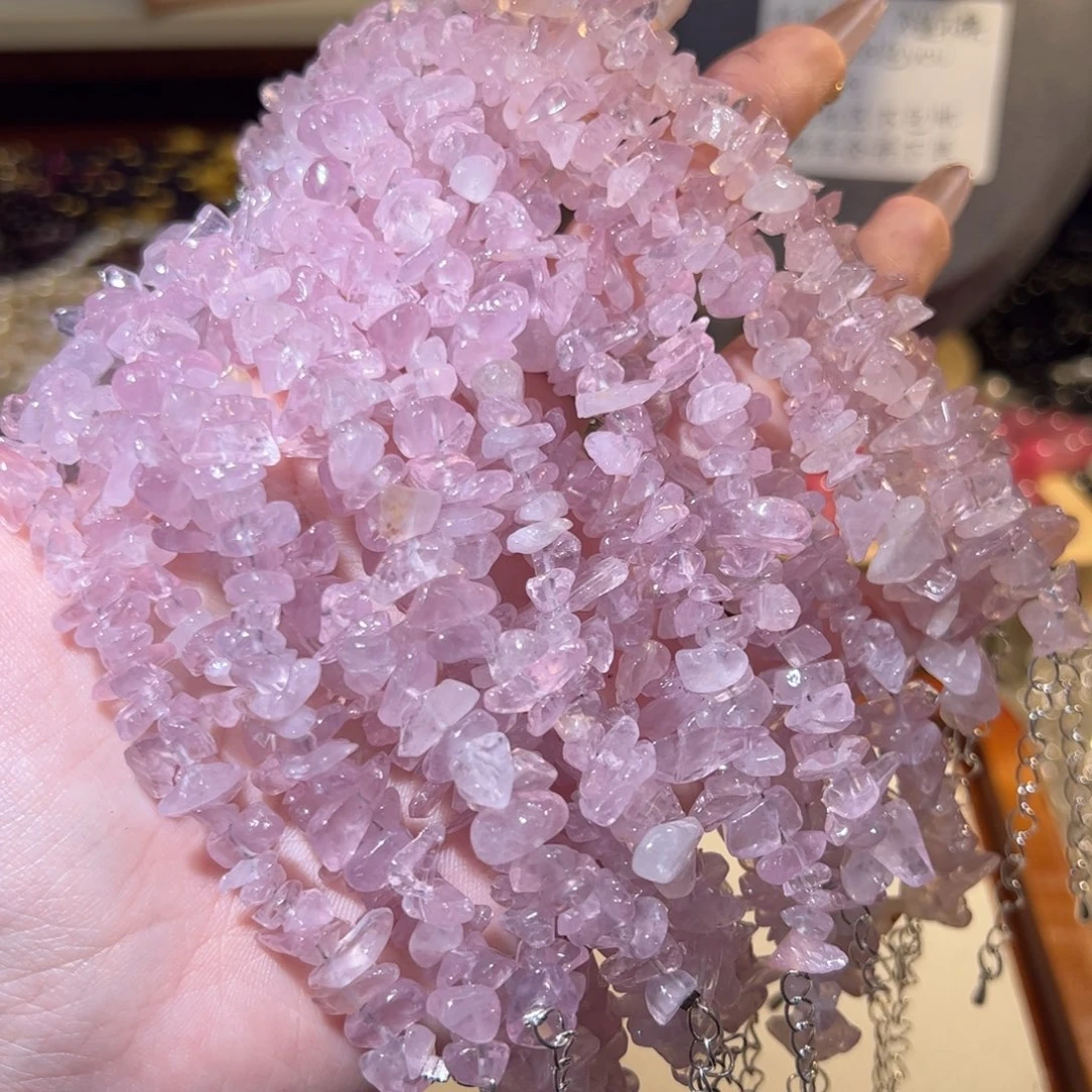 水晶手链未镶嵌粉晶碎石手链A3一条