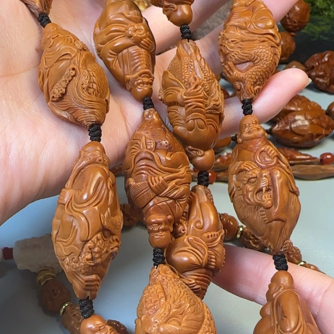 橄榄核手串/手链21骑兽十八罗汉脖挂